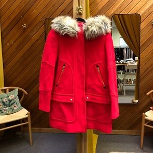 J Crew Red Wool Jacket
